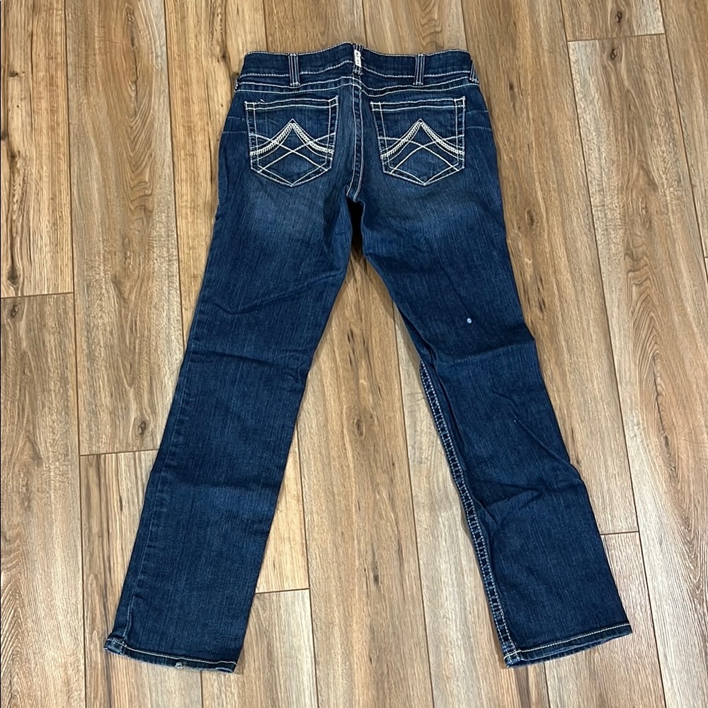 Ariat R.E.A.L. Mid Rise Stretch Icon Stackable Straight Leg Jean 31L